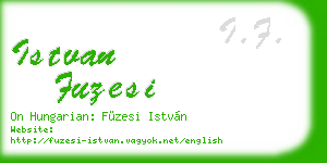 istvan fuzesi business card